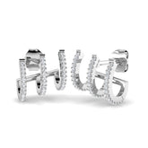Dunny Luxury Gold Diamond Crawler Earrings | Elegant Style 0.1-0.5ct