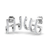 Dunny Luxury Gold Diamond Crawler Earrings | Elegant Style 0.1-0.5ct