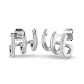 Dunby Gold Diamond Crawler Earrings - Elegant 0.05ct Luxury Jewelry