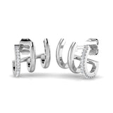 Gold Diamond Crawler Earrings - Elegant 0.05ct Luxury Jewelry