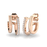 Duffy Gold Diamond Crawler Earrings | 0.1-0.2ct Elegant Luxury