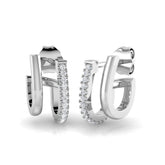 Duffy Gold Diamond Crawler Earrings | 0.1-0.2ct Elegant Luxury
