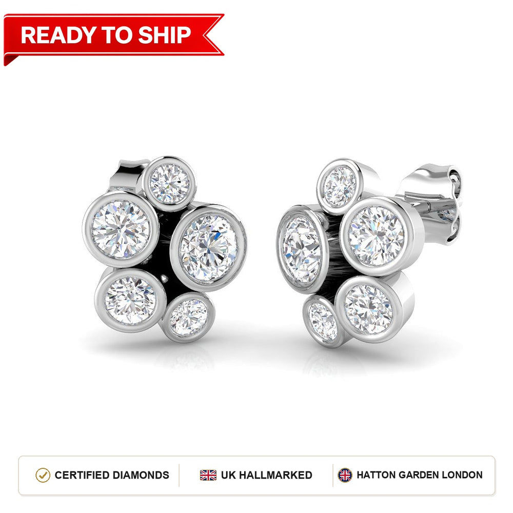 Lab grown diamond earring