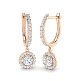 Trizz Gold Diamond Drop Trilogy Earrings - Elegant Luxury Jewelry