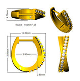 0.50 Ct Natural & Lab-Grown Round Cut Diamond Hoop Earrings | Pavé Set