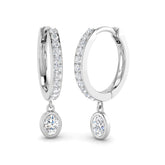 "Elegant Eatby Gold Drop & Trilogy Diamond Earrings - 0.5ct Luxury Style"
