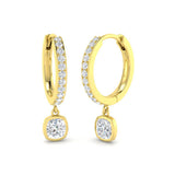 Elgin Gold Diamond Drop Trilogy Earrings - 1ct Luxury Jewelry