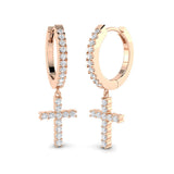 Eltyn 0.33ct Gold Drop & Trilogy Diamond Earrings for Elegant Style