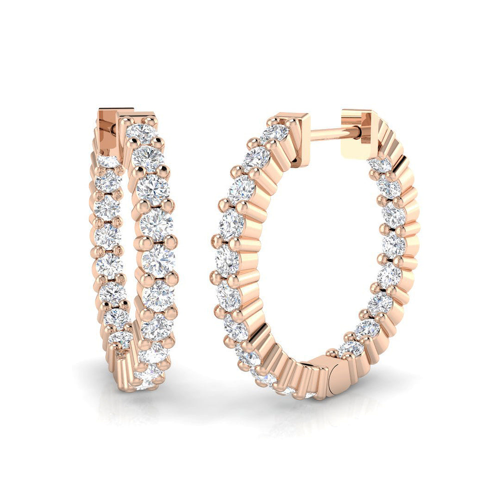 Hoop Earrings - Erhry 1ct Gold Pure Radiance