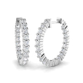 Hoop Earrings - Erhry 1ct Gold Pure Radiance