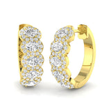 Hoop Earrings - Erhsy 1ct Gold Pure Radiance
