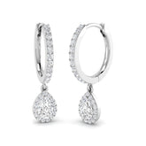 "Lovey Drop & Trilogy Gold Diamond Earrings – Elegant Luxury Style"