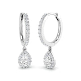 "Lovey Drop & Trilogy Gold Diamond Earrings – Elegant Luxury Style"