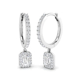 "Luxury Gold Drop & Trilogy Diamond Earrings - 0.5ct Elegant Jewelry"
