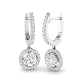 Epsly 1.25ct Gold Drop & Trilogy Diamond Earrings - Luxurious Elegance