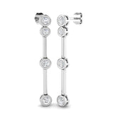 9ct White Gold 0.85ct Lab Grown Diamond Drop Earrings