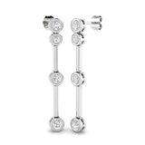 9ct White Gold 0.85ct Lab Grown Diamond Drop Earrings