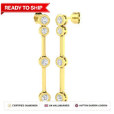 Lab grown diamond earring