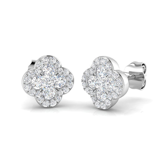 Erlpy Clover Diamond Earrings in Gold - Exquisite Luxury Jewelry