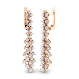 Erjry 2ct Gold Diamond Drop & Trilogy Earrings - Luxury Jewelry