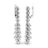 Erjry 2ct Gold Diamond Drop & Trilogy Earrings - Luxury Jewelry