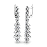 Erjry 2ct Gold Diamond Drop & Trilogy Earrings - Luxury Jewelry