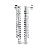 "Erjwy Elegant Gold Drop & Trilogy Diamond Earrings | 2ct to 8ct Luxury"