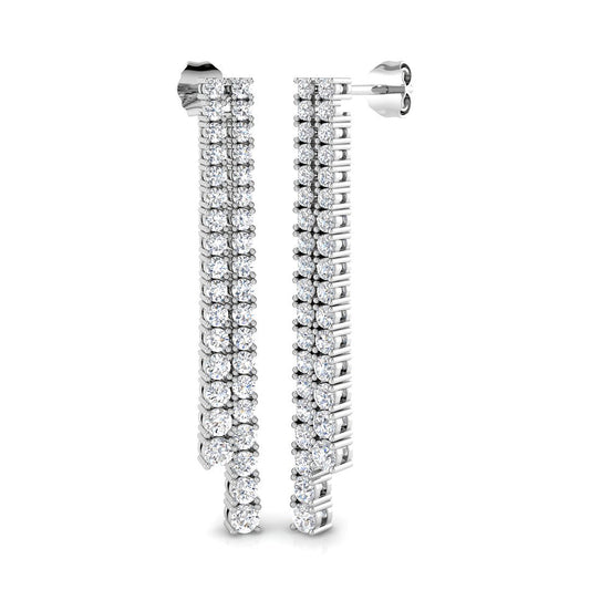 "Erjwy Elegant Gold Drop & Trilogy Diamond Earrings | 2ct to 8ct Luxury"