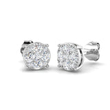 0.43ct Lab Diamond Round Cut Stud Earrings in 9K White Gold