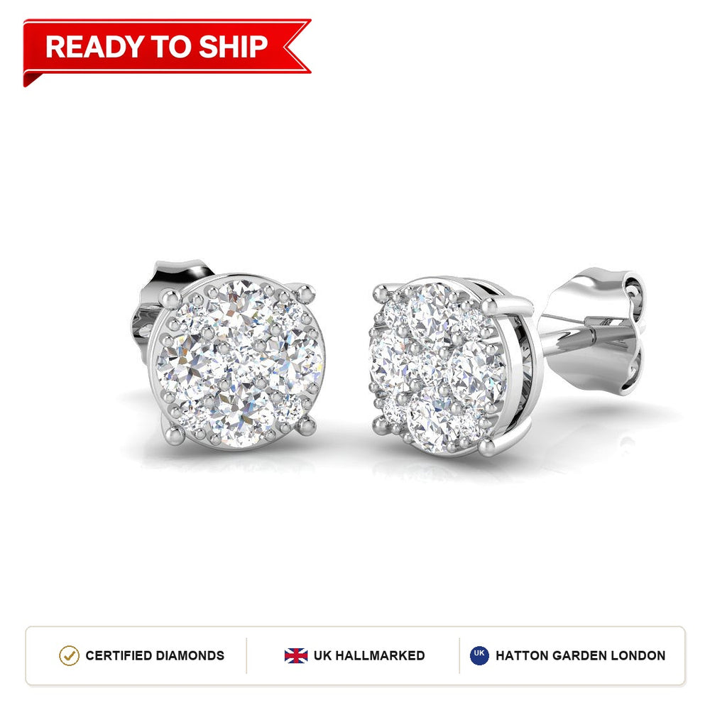 Lab grown diamond earring