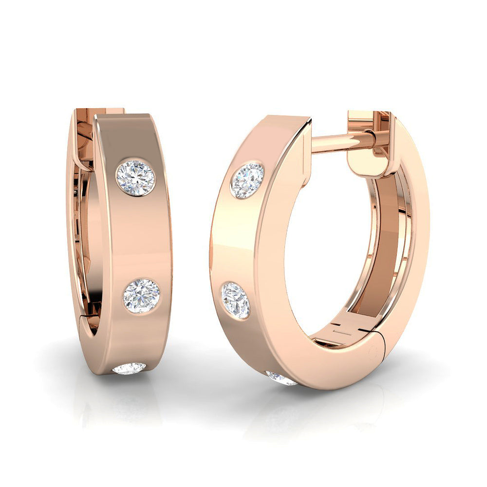 Hoop Earrings - 0.20 Carat Lab-Grown Diamond Sparkle