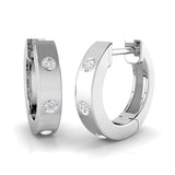 Hoop Earrings - Erisy Gold Diamond 0.1ct Luxury