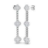 "Entby Gold Clover Diamond Earrings | 1.25ct to 1.75ct Luxury Jewelry"