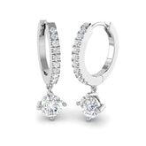 Erjsy Luxury Gold Drop & Trilogy Diamond Earrings - 0.5ct Elegance