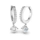 Erjsy Luxury Gold Drop & Trilogy Diamond Earrings - 0.5ct Elegance