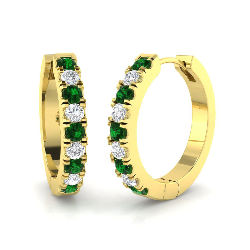 0.55ct Natural Diamond Round Cut Stud Earrings in 18K Yellow Gold