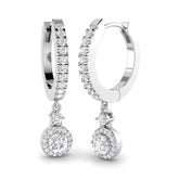 Erkly Gold Drop & Trilogy Diamond Earrings - 0.5ct Luxury Jewelry