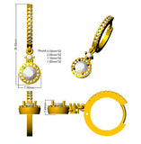 Moon Emerald Gold Earrings with 1-1.5ct Luxury Diamond Elegance
