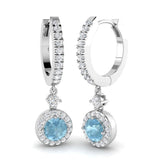 Erkny Aquamarine Gold Earrings - 1.25ct to 2ct Luxury Diamond Jewelry