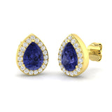 Eadie 1.5ct Gold Tanzanite Diamond Earrings - Luxury Jewelry Elegance