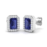 Elegant Gold Tanzanite Diamond Earrings | Perky 1.25ct Luxury Style
