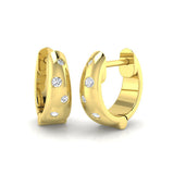 Hoop Earrings - Chase 0.1ct Gold Cosmic Luxury