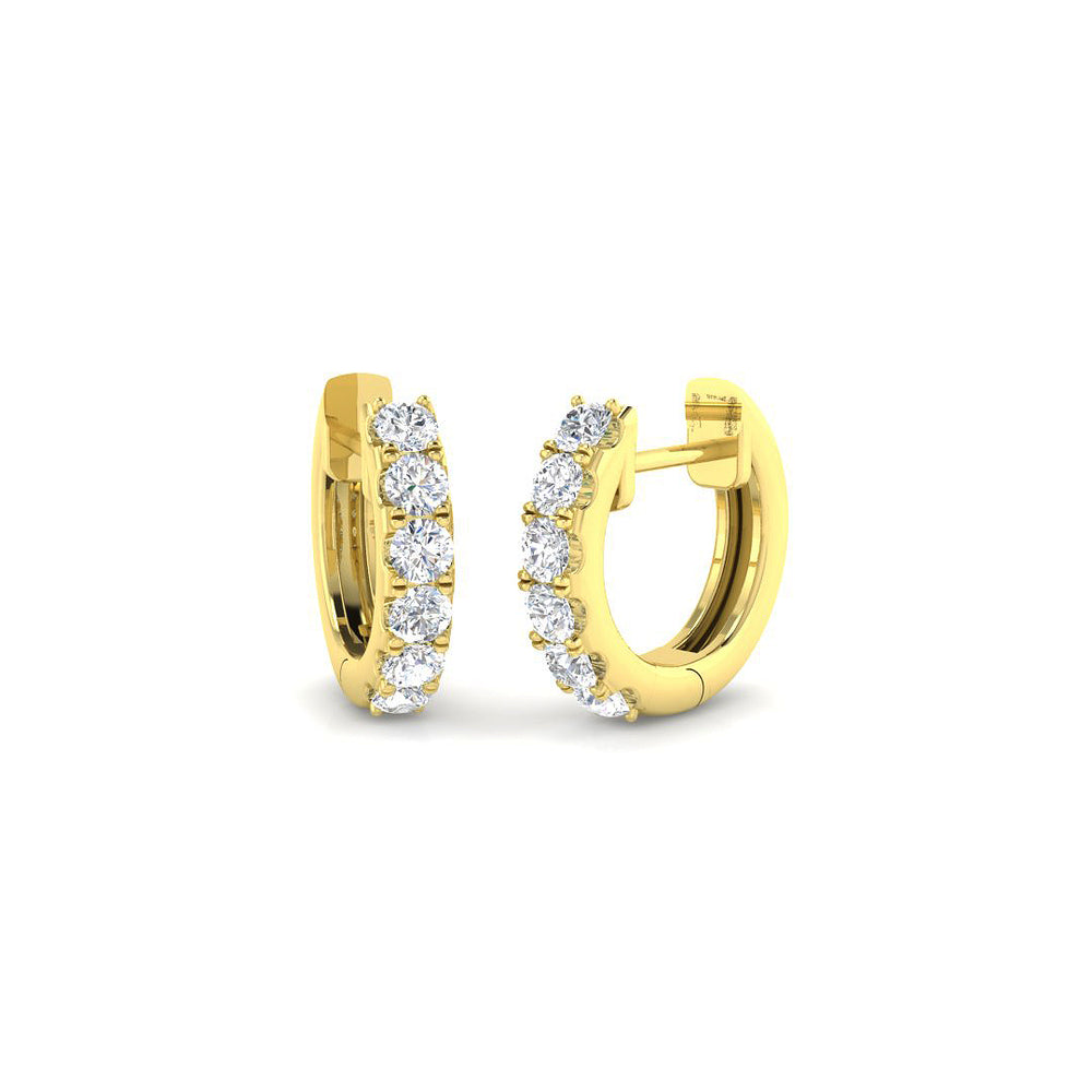0.47ct Lab Diamond Round Cut Stud Earrings in 9K Yellow Gold