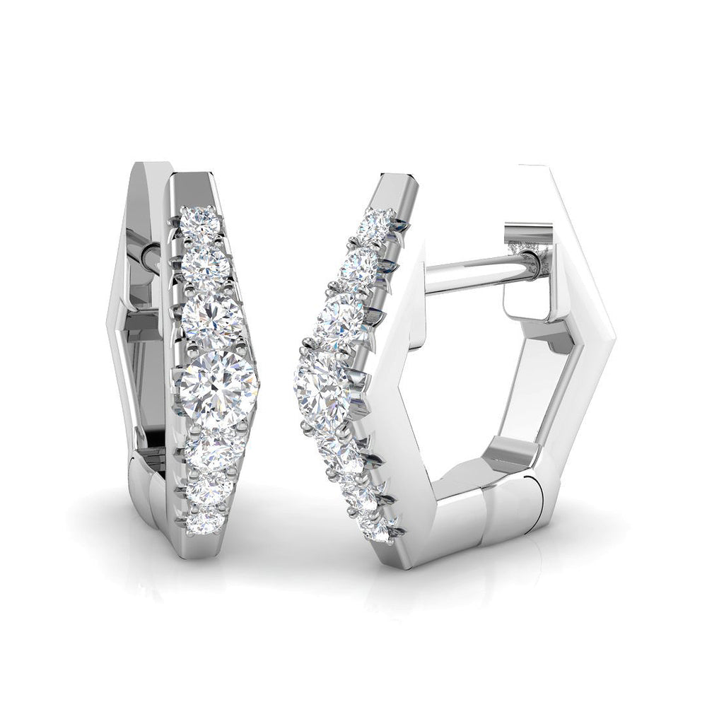 Hoop Earrings - Cloud 0.15ct Gold Minimalist Grace