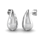 Azure Fancy Gold Diamond Earrings 0.25ct - Elegant Luxury Jewelry