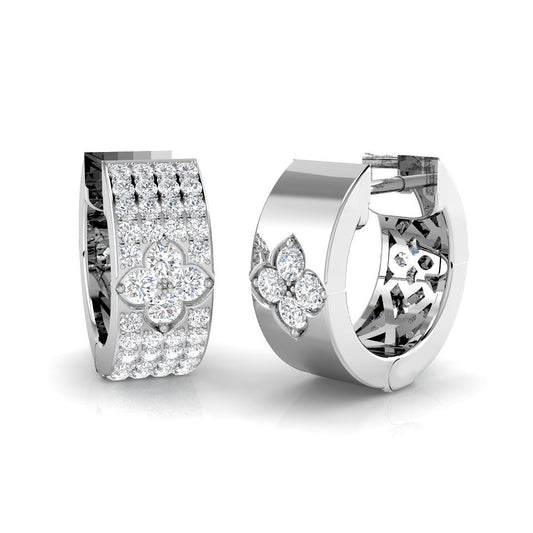 Hoop Earrings - Lushy 0.5ct Gold Diamond Luxury Jewelry
