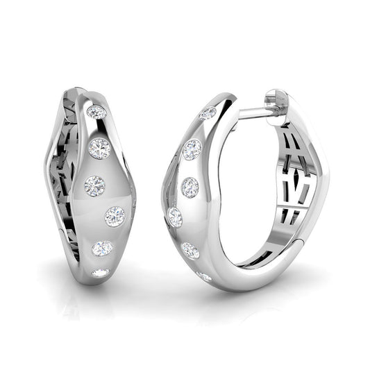 Hoop Earrings - Airy 0.2ct Gold Pure Elegance
