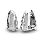 "Clove Gold Hoops with 0.2ct Diamonds - Elegant Luxury Earrings"