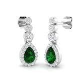 Luxury Emerald Cut Gold Diamond Earrings – Creek Collection, 1.25ct to 3ct