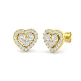 9ct Yellow Gold 0.78ct Lab Grown Diamond Cluster Earrings